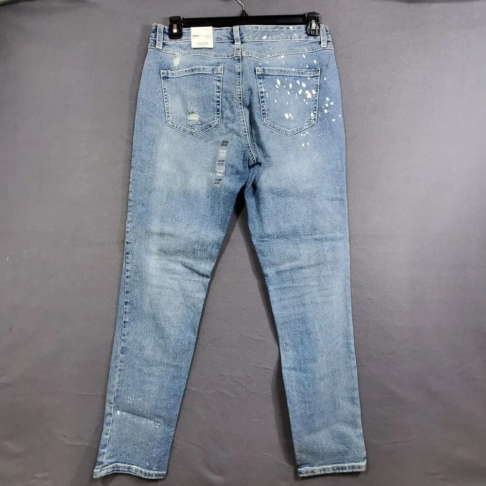 INC Denim Jeans Womens Size 10/30 Midrise Stright Blue